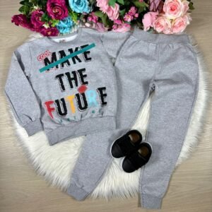 Conjunto Inverno Juvenil Taita Kids The Future Cinza e Preto TAMANHO:12 (CNJINVJVNTTKDSMNTHFTCNZPTT12)