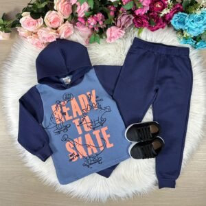 Conjunto Inverno Taita Kids Meninos Dinossauro Skate Azul TAMANHO:8;COR:Azul (CNJINVTAITAKDSMNNDINOSKAZLT8)