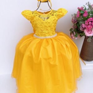 Vestido Juvenil Marie Longo Amarelo (VESTJVLMRIELGAM3)