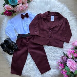 Conjunto Miss Cherry Social Terno - Blaizer Marsala (CNJTMSSCHRSCLTRNBLZMRSL)