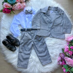 Conjunto Miss Cherry Social Terno - Blaizer Cinza (CNJTMSSCHRSCLTNBLZCNZ)