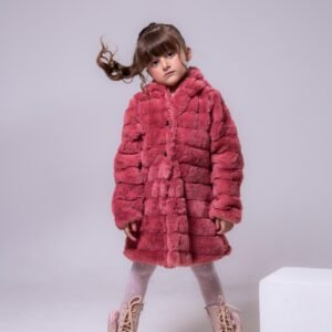 Casaco Peluciado Vermelho Queimado Com Capuz TAMANHO:8;COR:Vermelho (CSCPLCVRMLQUEIMCOMCPZT8)