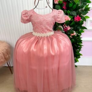 Vestido Enjoy Longo Laura Rose Peito Rendado (VESTENJLNGRSPTRDD2)