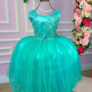 Vestido Infantil Enjoy Juvenil Helena Verde Tiffany (VESTINFENJJVAVERDTFF)