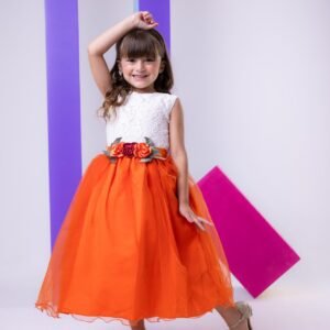 Vestido Juvenil Vila Lele Ivete Peito Off e Saia Terracota (VSTDJVILEIVAMTERCOTA