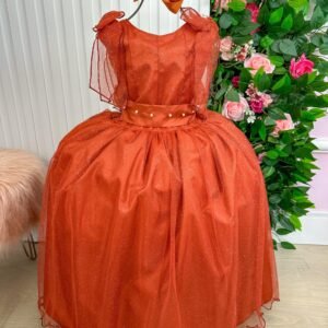 Vestido Marie Longo Mel Terracota TAMANHO:10;COR:Chilean Fire (VSTMRLOGMLTCT10)