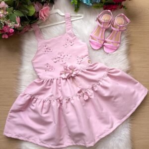 Vestido Blogueirinha Cecilia Rosa Bebe (VESTBGRNCCRSBB)