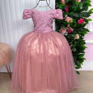Vestido Enjoy Longo Gabriela Rose TAMANHO:16;COR:Tonys Pink (VESTENJLNGGBRILARSET16)