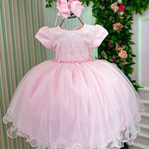 Vestido Menina Bonita Dafne Rosa Bebe (VESTMNNBNTDFNRSBB)