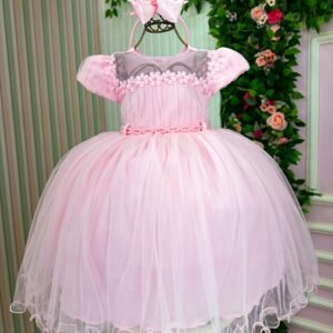 Vestido Menina Bonita Luna Rosa Bebe (VESTMNNBNTLNRSBB)