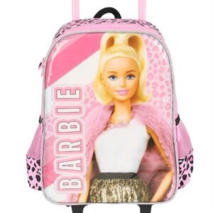 Kit Mochila Rodinhas + Lancheira Barbie Boneca (KTMCRDLCBBBNC)