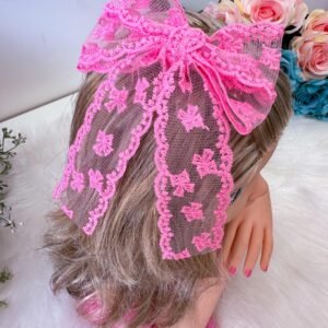 Laço Belli Jessica Renda Rosa Chiclete (LCBLJRRSCHC)