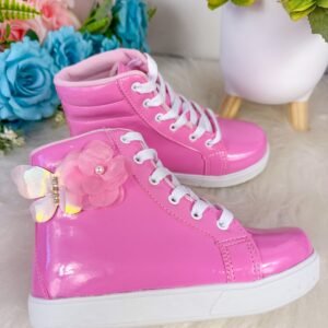 Tênis Bota D Milan Flores Rosa Chiclete (TENSBTDMLNFLRSRSCHCLT)