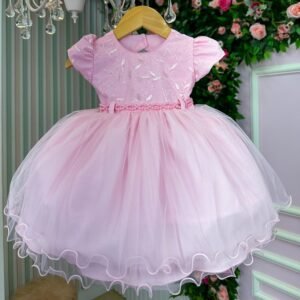 Vestido Menina Bonita Carolina Rosa Bebe (VESTMBCALNARSBB)