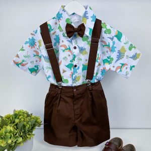Conjunto Temáticos Meninos Dinossauro Marrom (CONJNTTMCTCMNNSDINOMRR)