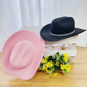 Chapéu Boiadeira Infantil Rosa ou Preto Festas (CHAPEU2425)
